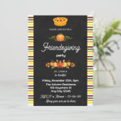 Invitation de fête Friendsgiving sur tableau noir (Debout devant)