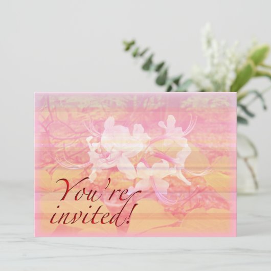 Invitation de fête - Général - Fleurs d'Azalea sau (Debout devant)