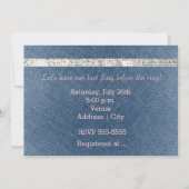 Invitation de fête Glam Glamour Denim Sequins Glit (Dos)