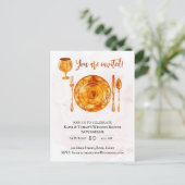 Invitation de fête Gold Plats magiques (Debout devant)