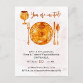 Invitation de fête Gold Plats magiques (Devant)