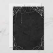 Invitation de fête gothique Halloween avec des ara (Dos)