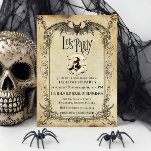 Invitation de fête gothique vintage pour Halloween