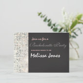 Invitation de fête grise disco pailletée Glam (Debout devant)