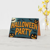 Invitation de fête Halloween (Fleur jaune)