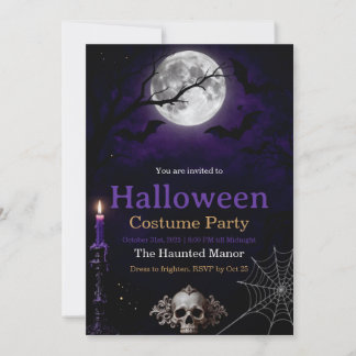 Invitation de fête Halloween gothique | Élégance s