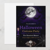 Invitation de fête Halloween gothique | Élégance s (Devant / Derrière)