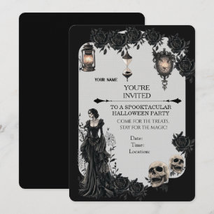 Invitation de fête Halloween gothique Fantastiqu