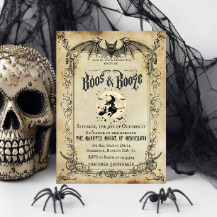 Invitation de fête Halloween gothique vintage Ch