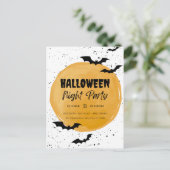 Invitation de fête Halloween modifiable Bats noirs (Debout devant)