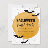 Invitation de fête Halloween modifiable Bats noirs (Devant)