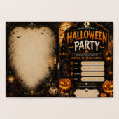 Invitation de fête Halloween modifiable | Citrouil (Intérieur)