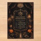 Invitation de fête Halloween modifiable de la Mais (Recto)