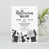 Invitation de fête Halloween personnalisée (Debout devant)