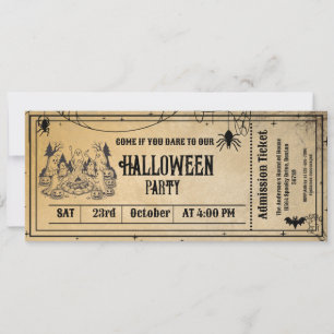 Invitation de fête Halloween squelette gothique vi