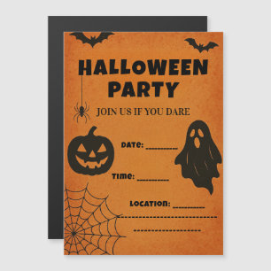 Invitation de fête Halloween vintage   Icônes effr