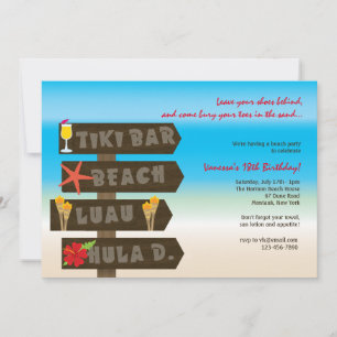Invitation de fête hawaïenne