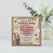 Invitation de fête Hillbilly (Debout devant)