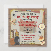 Invitation de fête Hillbilly (Devant)