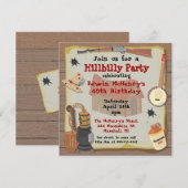 Invitation de fête Hillbilly (Devant / Derrière)