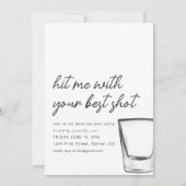 Invitation de fête 'Hit Me With Your Best Shot' (Devant)