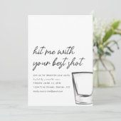 Invitation de fête 'Hit Me With Your Best Shot' (Debout devant)