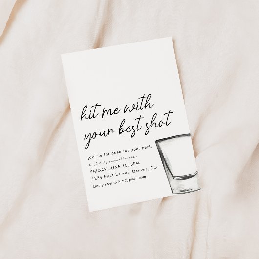 Invitation de fête 'Hit Me With Your Best Shot'
