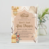 Invitation de fête Iftar florale boho terreuse (Debout devant)