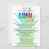 Invitation de fête Luau Kitch Tropicale Ananas (Devant)