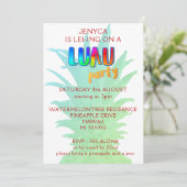 Invitation de fête Luau Kitch Tropicale Ananas (Debout devant)