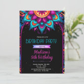 Invitation de fête mandala colorée (Debout devant)