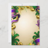 Invitation de fête - Mardi Gras Design (Dos)