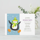 Invitation de fête mignonne de fête de vacances du (Debout devant)