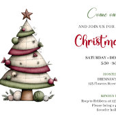 Invitation de fête mignonne et drôle de Noël en fo
