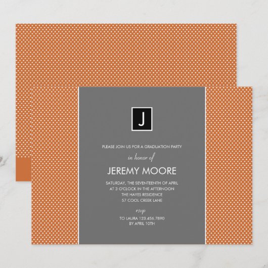 Invitation de fête Mini Dots (Devant / Derrière)