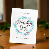 Invitation de fête minimaliste moderne Wreath