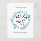 Invitation de fête minimaliste moderne Wreath (Devant)