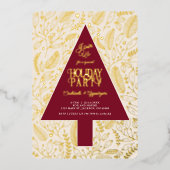 Invitation de fête moderne de Noël avec arbre de N (Recto)