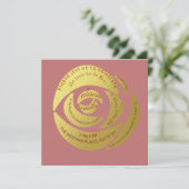 Invitation de fête moderne et éditable Rose Poussi (Debout devant)