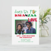 Invitation de fête moderne KWANZAA avec 7 bougies (Debout devant)