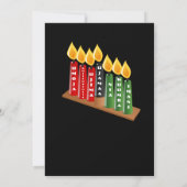 Invitation de fête moderne KWANZAA avec 7 bougies (Dos)