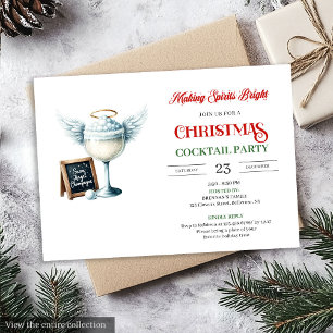 Invitation de fête moderne pour cocktails de Noël