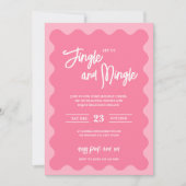 Invitation de fête moderne rose pour les fêtes de (Devant)