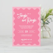 Invitation de fête moderne rose pour les fêtes de (Debout devant)