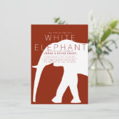 Invitation de fête moderne White Elephant (Debout devant)