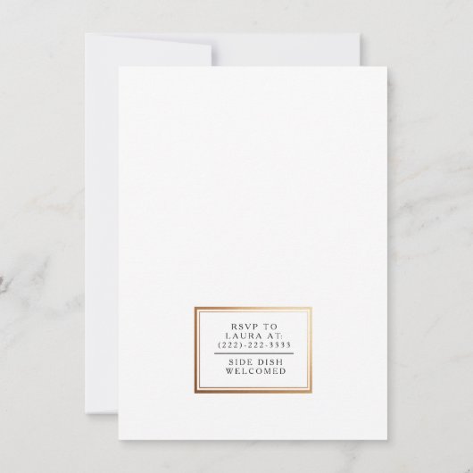 Invitation de fête moderne White Elephant (Dos)