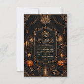 Invitation de fête modifiable Halloween de la Mais (Devant)