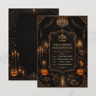 Invitation de fête modifiable Halloween de la Mais