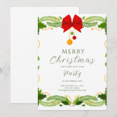 Invitation de fête modifiable | Noël (Devant / Derrière)