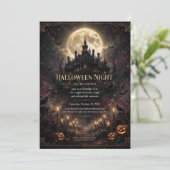 Invitation de fête modifiable pour une nuit d'Hall (Debout devant)